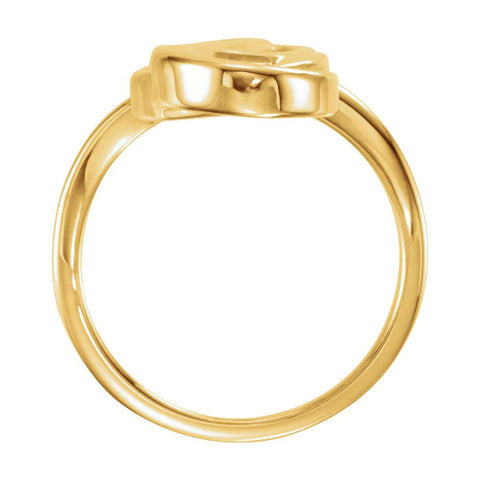 14k Yellow Gold Freeform Ring , Size 7