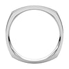 14k White Gold 3mm Square Comfort Fit Band, Size 6