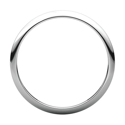 10k White Gold 1.5mm Half Round Band, Size 5