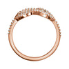 14k Rose Gold 1/3 CTW Diamond Knot Ring, Size 7
