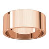 10k Rose Gold 8mm Flat Band, Size 7