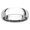 10k White Gold 5mm Light Comfort Fit Band, Size 14