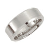 Stainless Steel Beveled Wedding Band Ring (Size 13 )