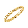 14k Yellow Gold 2.5mm Beaded Stackable Ring, Size 6