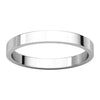 10k White Gold 2.5mm Flat Band, Size 6