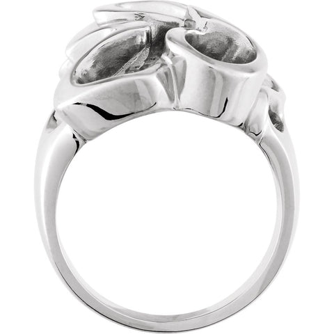 14k White Gold Freeform Ring, Size 6