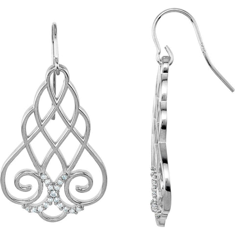 Sterling Silver Filigree Scroll Earrings