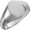 Sterling Silver 10x8mm Oval Signet Ring, Size 7