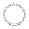 14k White Gold 3mm Stackable Bead Ring, Size 7