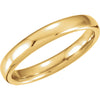 14k Yellow Gold 3.5mm Euro-Style Light Comfort-Fit Wedding Band, Size 7