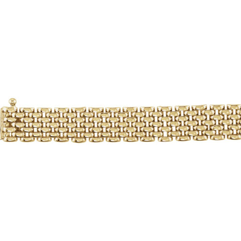 14k Yellow Gold 10.25mm Panther 17" Chain