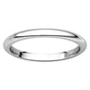 10k White Gold 2mm Comfort Fit Band, Size 5