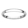 10k White Gold 2mm Light Comfort Fit Band, Size 5