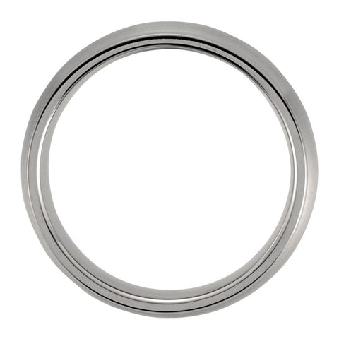 Titanium 7mm Grooved & Satin Finish Band Size 11