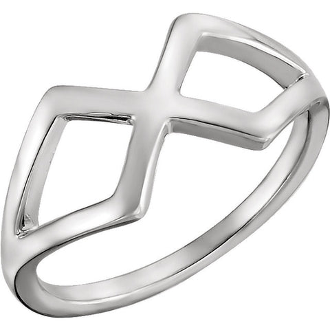 Sterling Silver Freeform Ring, Size 7