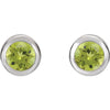 Sterling Silver Imitation Peridot Earrings