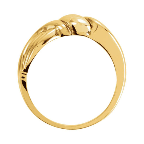 14k White/Yellow Gold Freeform Ring, Size 6