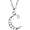 14K White Gold 0.03 CTW Diamond Lowercase Letter "C" Initial 16-Inch Necklace