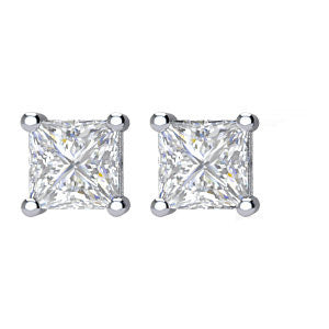 14k White Gold 1/2 CTW Diamond Earrings