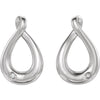 Sterling Silver Diamond Earrings