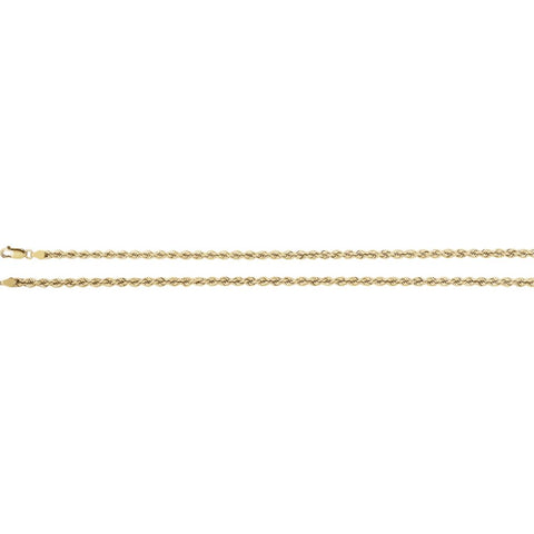 14k Yellow Gold 4mm Rope 20" Chain