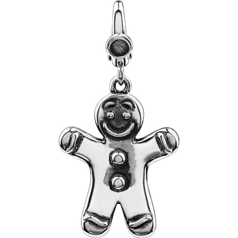 Sterling Silver Gingerbread Man Charm