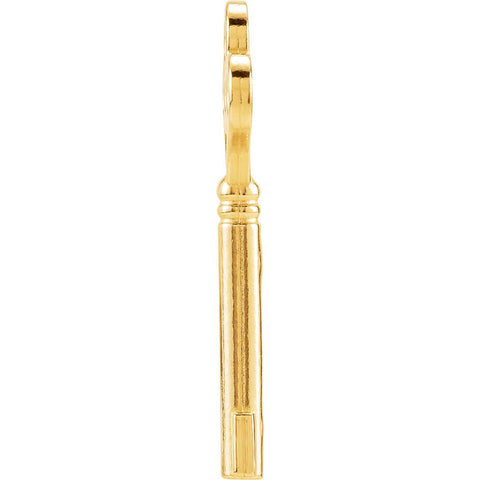 14k Yellow Gold Key Charm