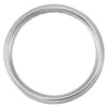 14k White Gold 5mm Half Round Comfort Fit Double Migraine Band Mounting Size 8