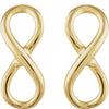 14k Yellow Gold Infinity-Inspired Earrings