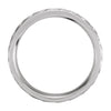 14k White Gold 6.75mm Hand-Woven Band Size 9.5