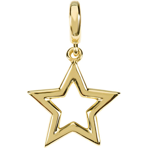 14k Yellow Gold Petite Star Charm