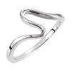 Metal Fashion Ring in 14k White Gold ( Size 6 )