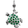 23.00x19.00 mm Turtle Charm in Sterling Silver