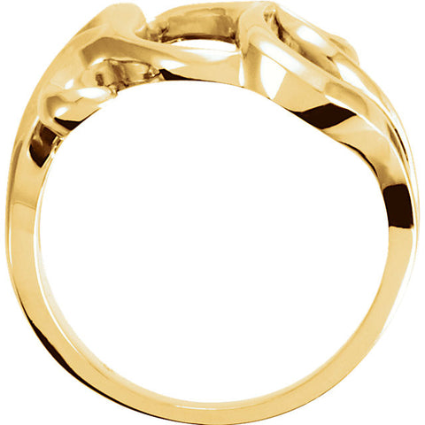 14k Yellow Gold Freeform Ring, Size 6