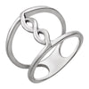 14k White Gold Rope Design Ring, Size 7