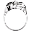 14k White Gold Freeform Ring, Size 6