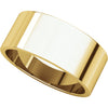 14k Yellow Gold 8mm Flat Band, Size 4