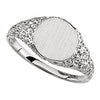 Signet Ring in 14k White Gold ( Size 6 )