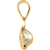 14k Yellow Gold March CZ Birthstone Pendant