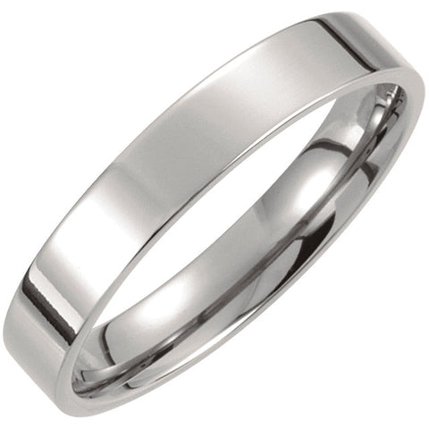 Titanium 4mm Flat Polished Band Size 9.5