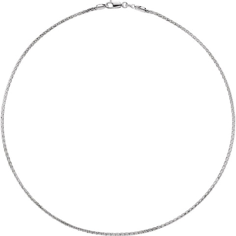 Sterling Silver Wheat Diamond-Cut 20" Chain