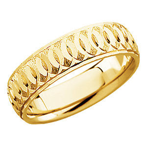 14k Yellow Gold 6mm Comfort-Fit Band Size 7