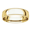 14k Yellow Gold 5mm Light Comfort Fit Milgrain Band , Size 9