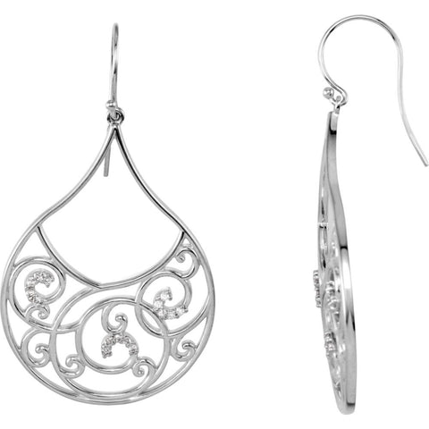 Sterling Silver Filigree Scroll Earrings