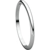 10k White Gold 1.5mm Half Round Band, Size 5