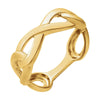 14k Yellow Gold Infinity-Style Ring, Size 7