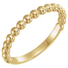 14k Yellow Gold Stackable Metal Fashion Ring, Size 7