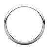 10k White Gold 2.5mm Half Round Band, Size 8.5