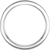 14k White Gold 2mm Flat Comfort Fit Milgrain Band Size 6