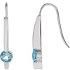 Aquamarine Earrings in 14k White Gold